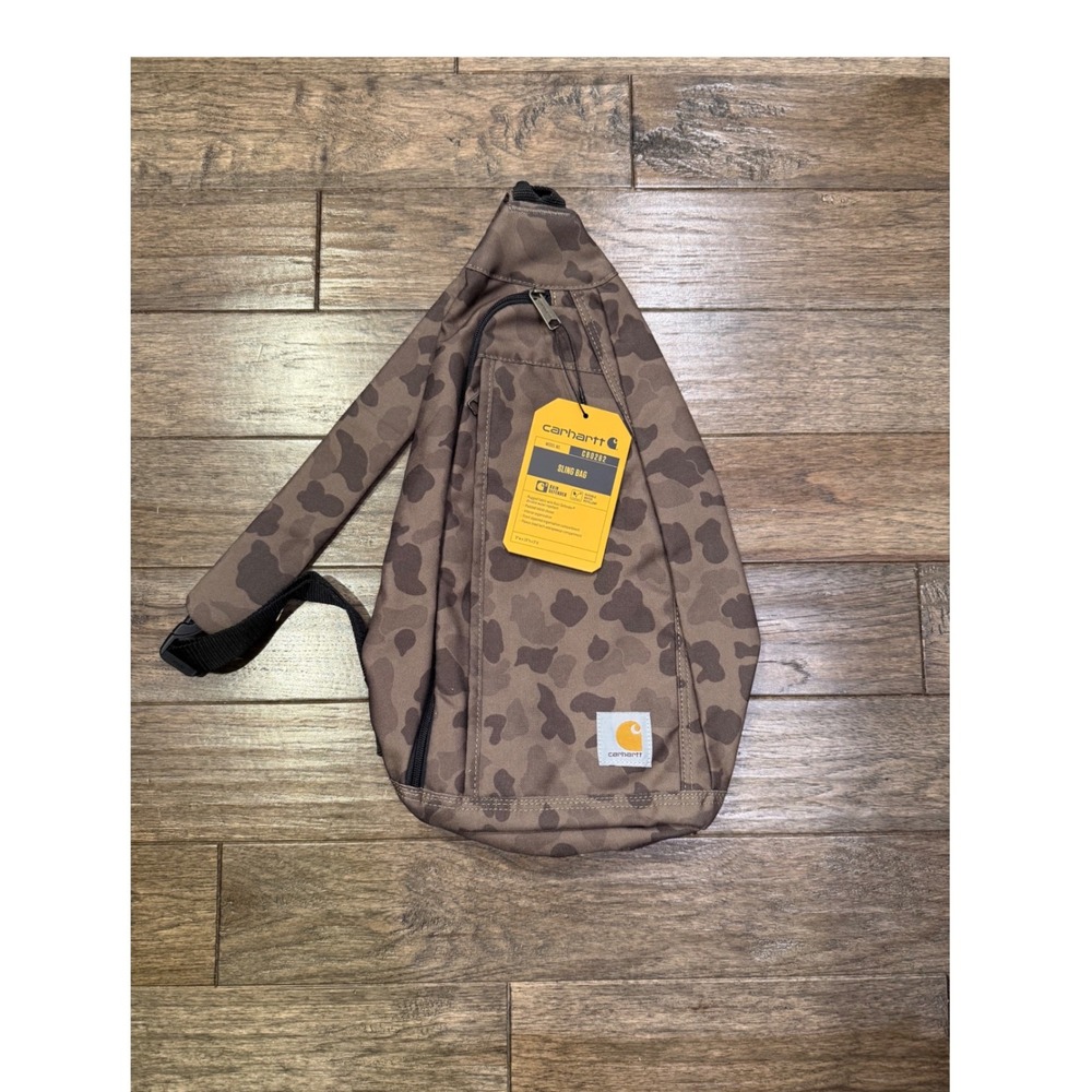 Carhartt Sling Bag Unisex OS Brown Camo Rain Defender Tablet Sleeve CB0282